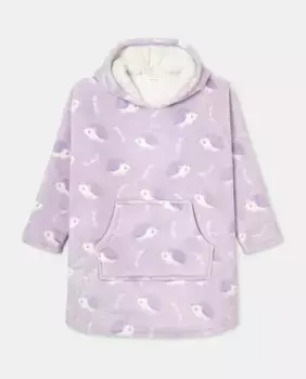 Халат для девочки с принтом Cotton Juice, розовый