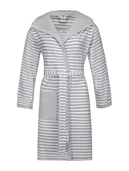 Халат ESPRIT Bademantel ''Striped Hoody'', серый