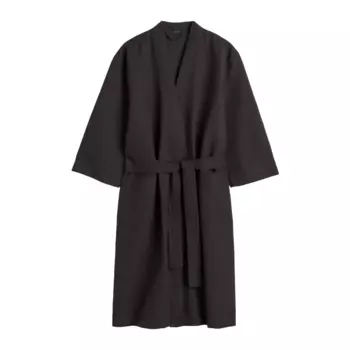 Халат H&M Home Waffled, темно-серый