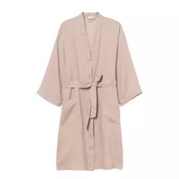 Халат H&amp;M Home Washed Linen, розовый
