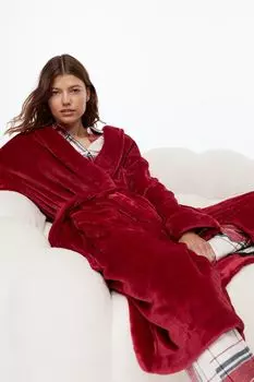 Халат из флиса H&M, красный