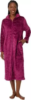 Халат Long Sleeve 47" Shawl Collar Zip Robe Karen Neuburger, пурпурный