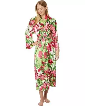 Халат N by Natori Enchanted Peony - Satin 49" Robe, цвет Warm White