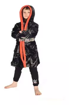 Халат с капюшоном для мальчиков WWE Brand Threads, черный