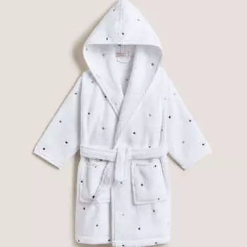 Халат Zara Home Polka Dot, белый