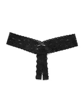 Hanky Panky After Midnight Signature кружевные стринги с открытой вставкой и низкой посадкой Hanky Panky, черный