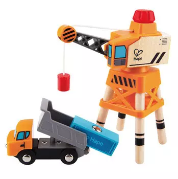 Hape, деревянный большой грузовой кран