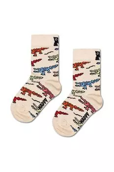 Happy Socks Детские носки из крокодиловой кожи, бежевый