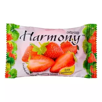 Harmony Фруктовое мыло Клубника 75 г, Red