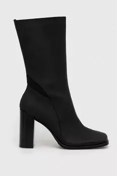 HEEL ZIP BOOT LTH WN кожаные ботильоны Calvin Klein Jeans, черный