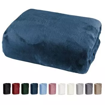 Heimtexland Роскошная простыня Cashmere Touch Мягкая простыня Nicky Plush Teddy Type585 Темно-синий 150 см x 200 см