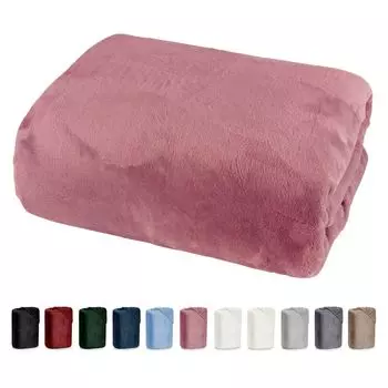 Heimtexland Роскошная простыня Cashmere Touch Мягкая простыня Nicky Plush Teddy Type585 Old Pink 180 см x 200 см