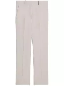 Helmut Lang брюки из вирджинской шерсти, нейтральный цвет