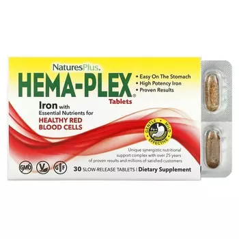 Хемаплекс NaturesPlus, 30 таблеток
