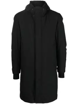 Herno длинный пуховик с капюшоном, черный