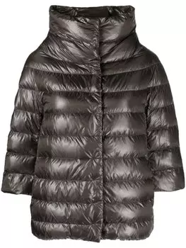 Herno funnel-neck padded jacket, серый