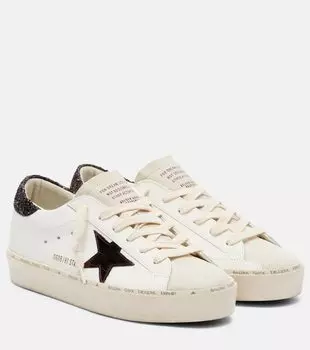 Hi Star кожаные кроссовки Golden Goose, White/Grey/Purple/Brown