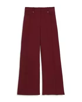 Хитерские широкие палаццо-брюки REISS, красный