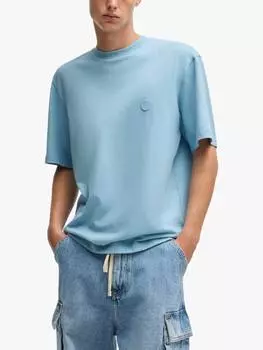 Хлопчатобумажная футболка boss niley HUGO BOSS, цвет Light Pastel Blue