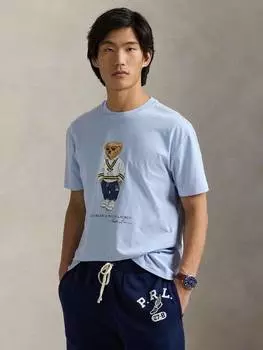 Хлопчатобумажная футболка с круглым вырезом polo bear Ralph Lauren, цвет Sp25 Cblu Hrtg Bear