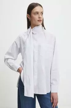 Хлопчатобумажная рубашка Answear Lab, белый