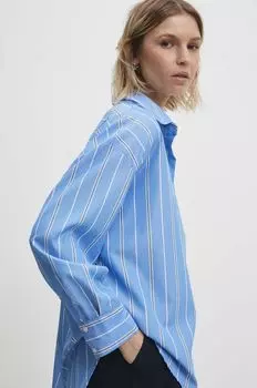Хлопчатобумажная рубашка Answear Lab, синий