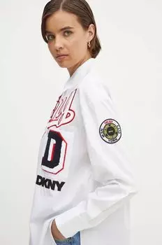 Хлопчатобумажная рубашка Dkny, белый
