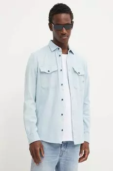 Хлопчатобумажная рубашка G-Star Raw, синий