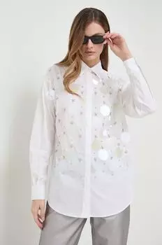 Хлопчатобумажная рубашка Pinko, белый