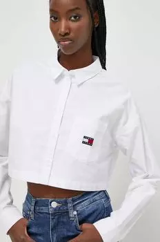 Хлопчатобумажная рубашка Tommy Jeans, белый