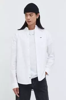 Хлопчатобумажная рубашка Tommy Jeans, белый