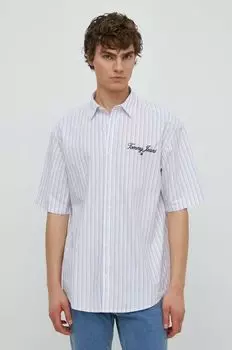 Хлопчатобумажная рубашка Tommy Jeans, белый