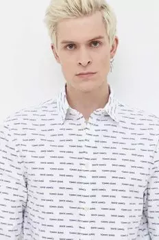 Хлопчатобумажная рубашка Tommy Jeans, белый