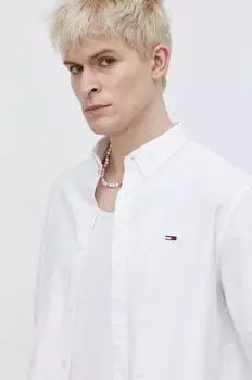 Хлопчатобумажная рубашка Tommy Jeans, белый