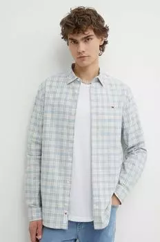Хлопчатобумажная рубашка Tommy Jeans, бежевый