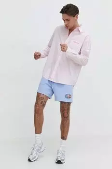 Хлопчатобумажная рубашка Tommy Jeans, розовый