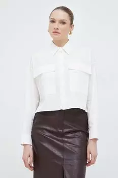 Хлопчатобумажная рубашка Weekend Max Mara, белый