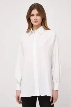 Хлопчатобумажная рубашка Weekend Max Mara, белый