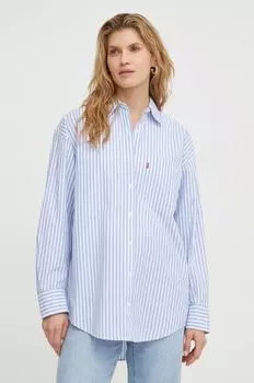 Хлопчатобумажную рубашку Levi's, синий
