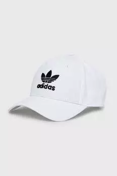 Хлопковая бейсболка adidas Originals, белый