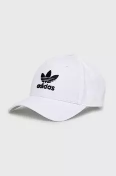 Хлопковая бейсболка adidas Originals, белый
