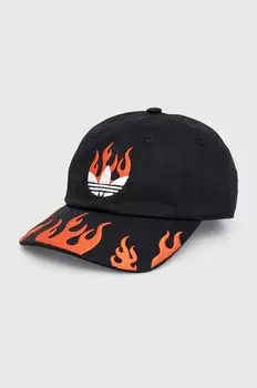 Хлопковая бейсболка adidas Originals, черный