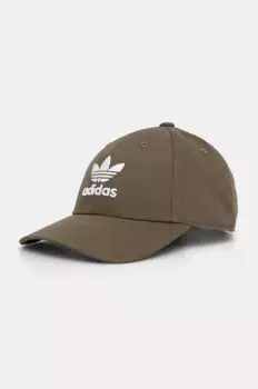 Хлопковая бейсболка adidas Originals, зеленый