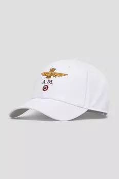 Хлопковая бейсболка Aeronautica Militare, белый