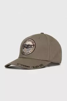Хлопковая бейсболка Aeronautica Militare, зеленый