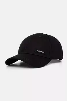 Хлопковая бейсболка Calvin Klein, черный