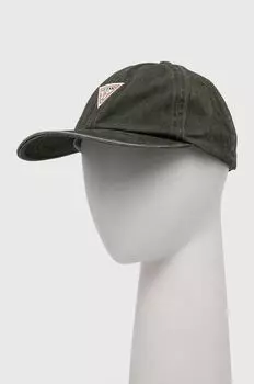 Хлопковая бейсболка Guess Originals, зеленый