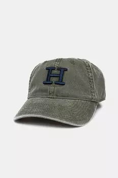 Хлопковая бейсболка Hackett London, зеленый