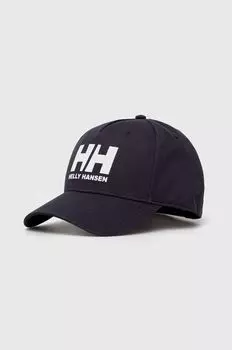 Хлопковая бейсболка Helly Hansen, темно-синий