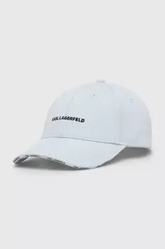 Хлопковая бейсболка Karl Lagerfeld, синий